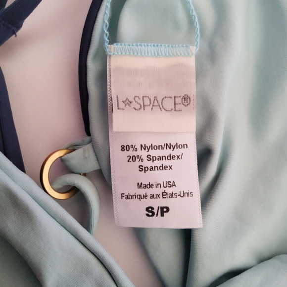 L*Space Ari Bikini Swimsuit Top Pool Slate Size S Blue New - Picture 8 of 8